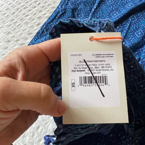 Knox Rose Blue Geometric Wide-Leg Pants - Picture 7 of 8